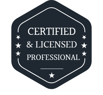 certified & licensed professional badge
