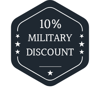 10% military discount badge